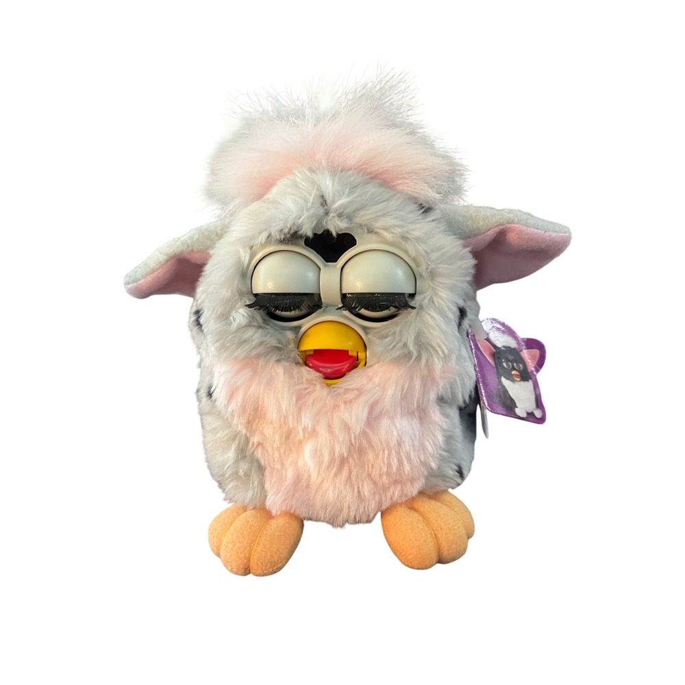 Vintage 1998 Tiger Electronics Furby Dalmation White Black Pink Spots Tested